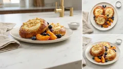 Nadýchané tvarohové koláče s meruňkami a borůvkami – vláčné i druhý den