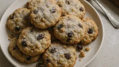 Křehké ořechové sušenky s rozinkami – jednoduché vánoční cukroví do dózy