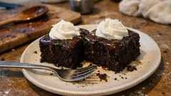 Kakaové řezy s rumovou polevou a smetanovým krémem, které zůstanou krásně vláčné