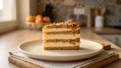 Krémový dort s vanilkovým krémem a praženou drobenkou – bez pečení, krásně drží tvar