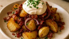 Selské brambory se slaninou: křupavé z trouby a hotovo bez velké práce