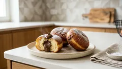 Domácí koblížky s Nutellou: nadýchané těsto a smažení dozlatova