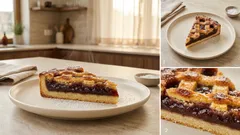 Mřížkový koláč s povidly: křehké těsto z robotu a náplň, která neteče