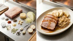 Vepřo-knedlo-zelo z pekáče: šťavnatý vepřový bok, křupavá kůže a zelí akorát