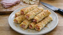 Šunkové tyčinky z listového těsta: rychlé slané pohoštění, které zmizí ze stolu