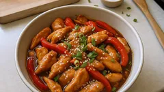 Kuřecí na čínský způsob za 20 minut: sladko‑pálivá omáčka a křupavá paprika