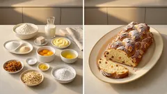 Domácí vánočka s rozinkami a mandlemi: vláčná i druhý den