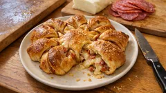 Kynuté sýrové hvězdy se salámem: slané pečivo, které zmizí ze stolu jako první