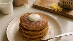 Nadýchané jablečné lívance s jogurtem a kokosem – hotové za pár minut