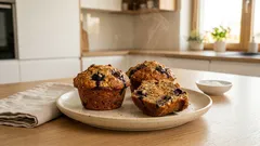 Bezlepkové banánové muffiny s arašídovým máslem: vláčné i bez přidaného cukru