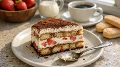 Nepečený jahodový koláč s piškoty: svěží dezert, který zvládnete bez trouby