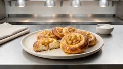 Tvarohové koláčky s jablky z horkovzdušné fritézy: hotové za 20 minut