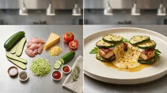 Plněné cuketové placky s kuřetem a sýrem: rychlá večeře z trouby