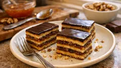 Žerbó řezy po domácku: osvědčený recept s ořechy, marmeládou a čokoládou