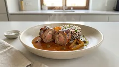 Boloňské hovězí závitky s kuřecí náplní – pomalu dušené a krásně šťavnaté