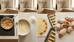 Linecké rohlíčky s jablky a skořicí: křehké a voňavé pečivo ke kávě