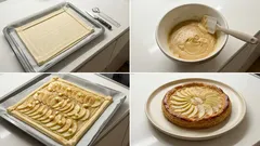 Jablečný dezert z listového těsta s mandlovou náplní – křupavý a hotový za chvíli