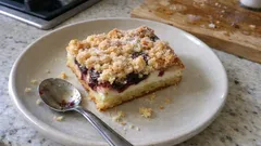 Litý koláč s tvarohem, povidly a drobenkou: osvědčený recept na plech