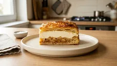 Buchta z listového těsta s jablky a tvarohem: křupavá, šťavnatá a rychlá